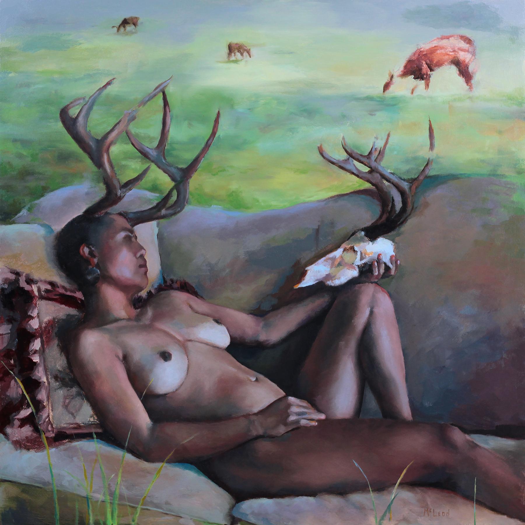 John McLeod Nude Painting - Mythic 
