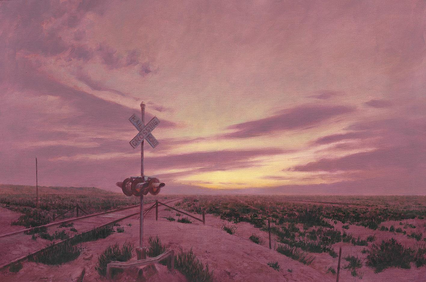 Mark Harrison Landscape Painting - "Crossing" Oil Painting 