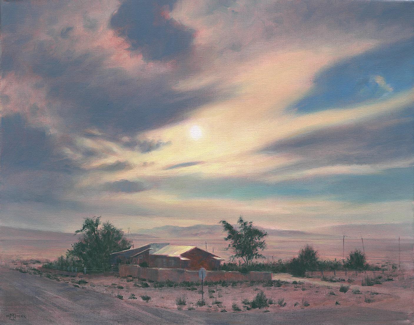 Mark Harrison Landscape Painting - "Keeler" Oil Painting 