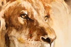 peinture à l'aquarelle Lion