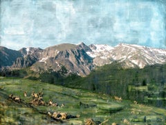 "RMNP Bighorn & Big Views" Mixed Media Painting