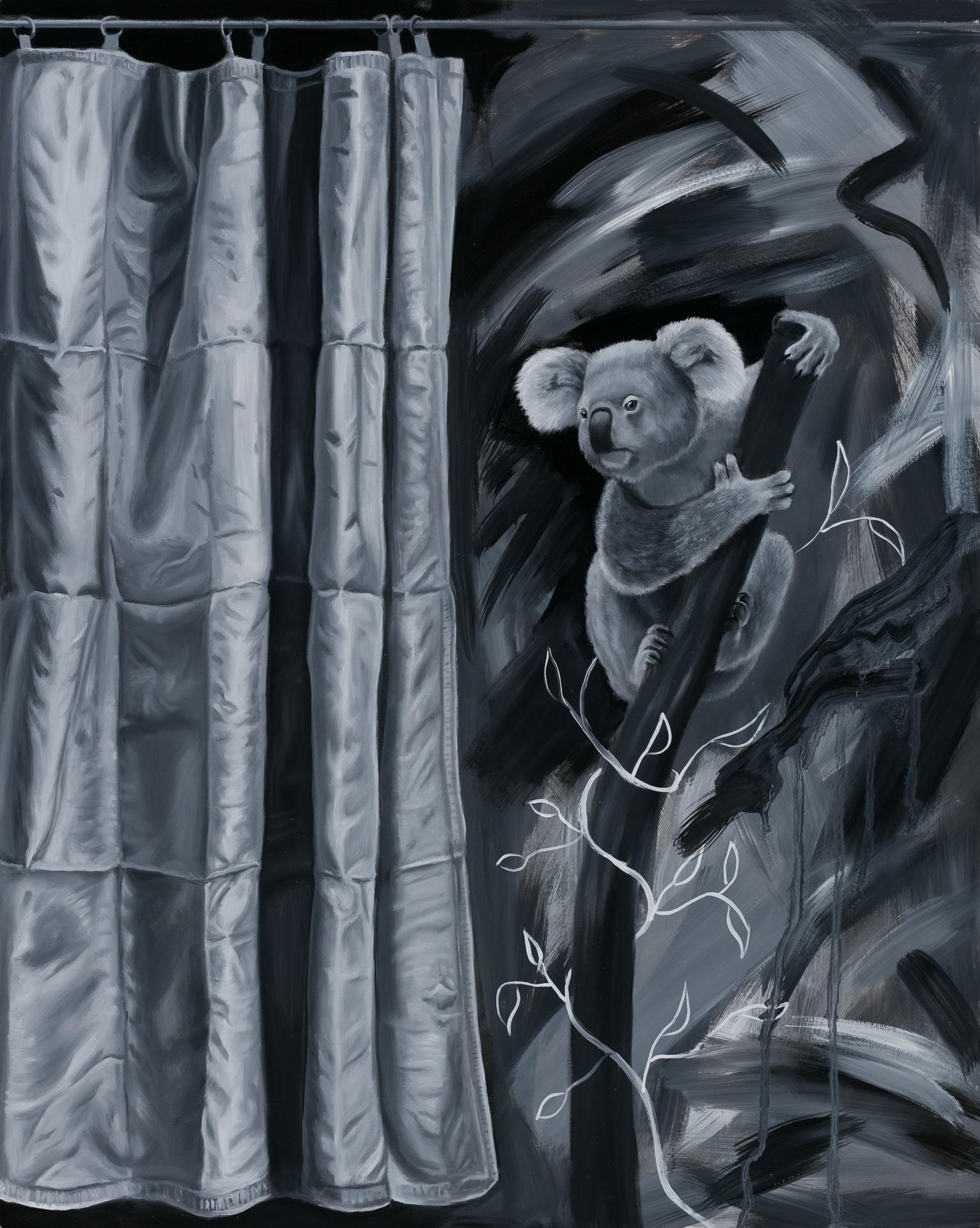 "Tras el telón" Pintura al óleo
