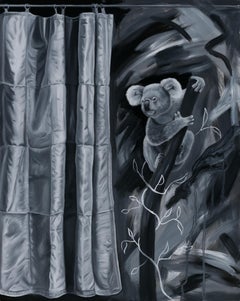 "Behind the Curtain" Oil Painting