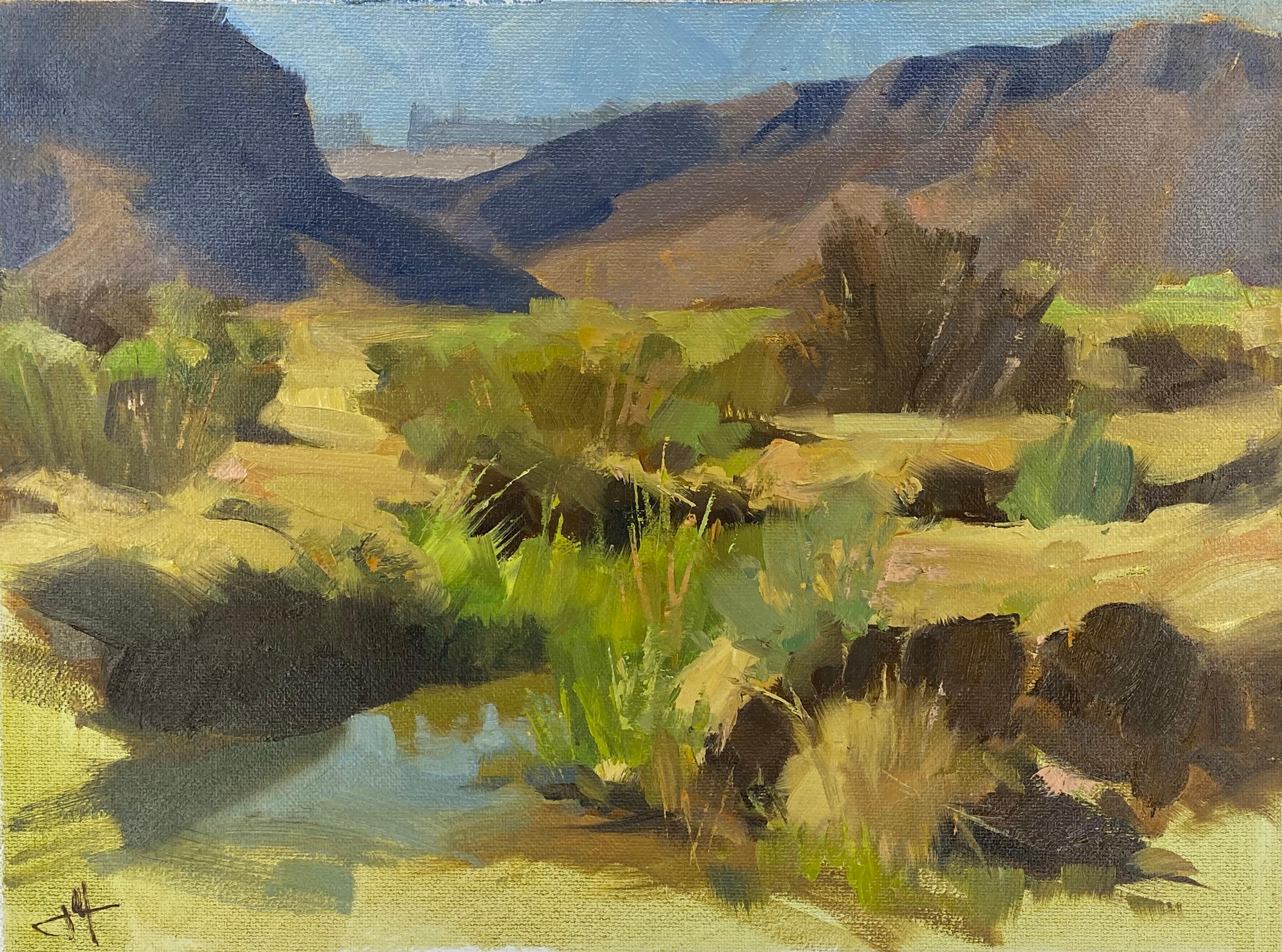 "Oasis" Gouache Painting