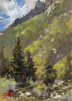Gouache-Gemälde „In the Canyon“