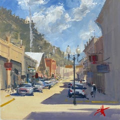 "Down Main Street" Gouache Painting