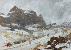 "Coming Down" Gouache Painting