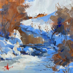 "Cold Stream" Gouache Painting