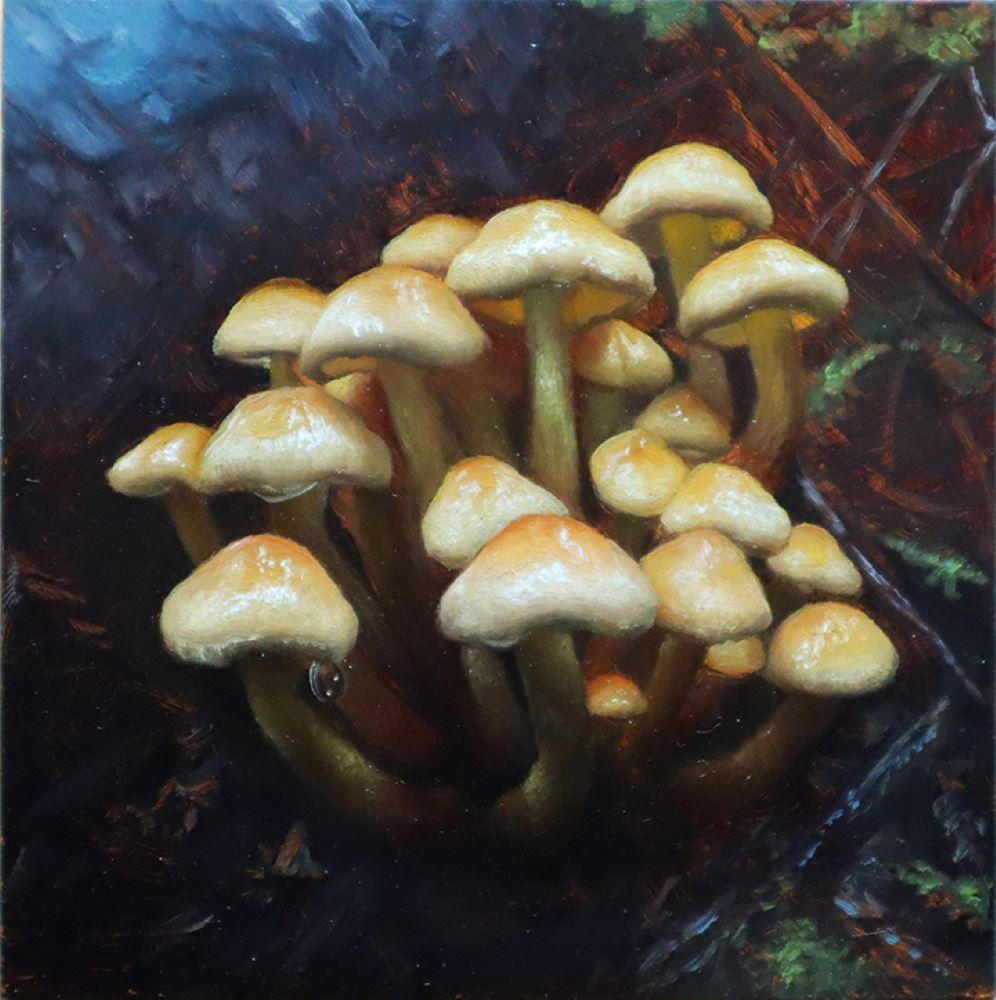 Christopher Remmers Figurative Painting - "Cluster" Oil Painting