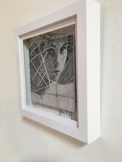 "Blush Trench" Mixed media painting