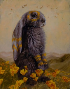 "Poppy Prairie Warrior" Oil Painting