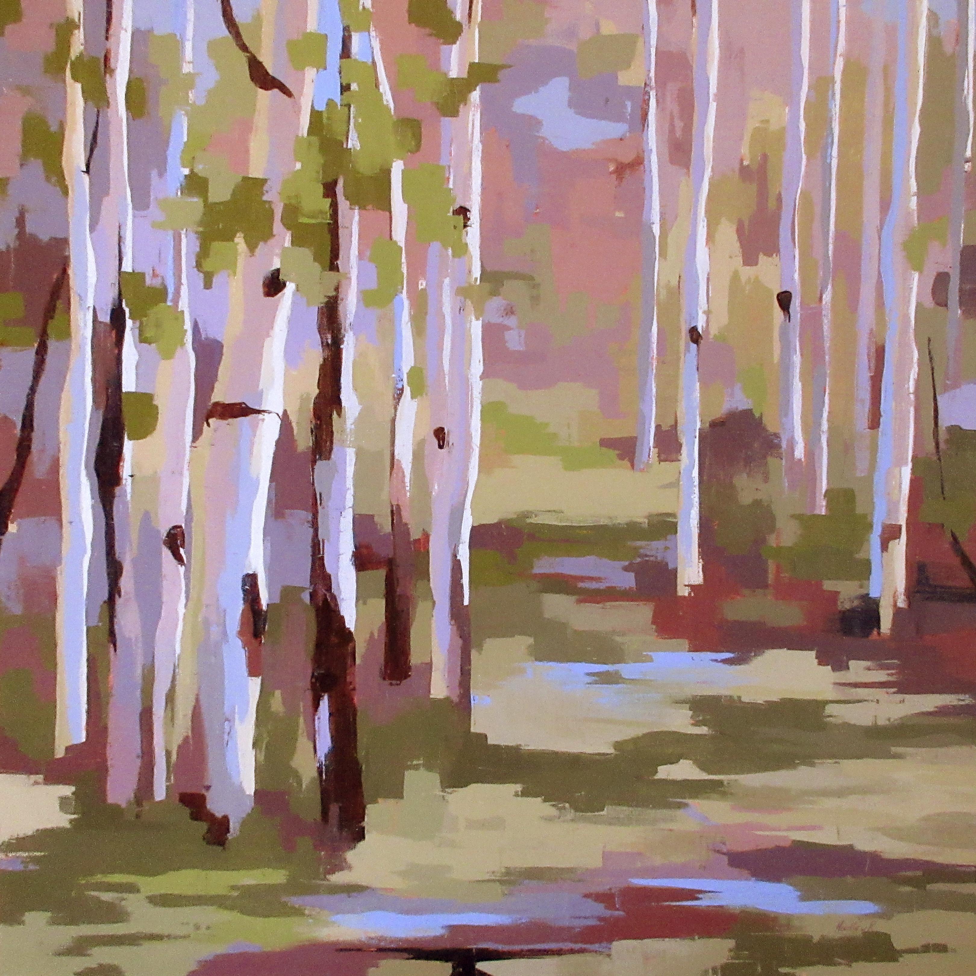 Hadley Rampton Landscape Painting - "Lush, " Oil Painting