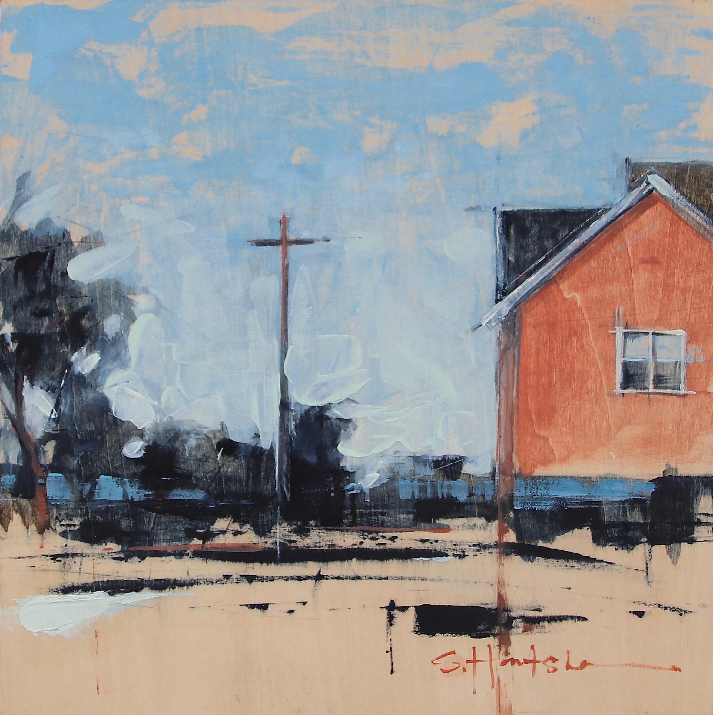 Stephanie Hartshorn Landscape Painting - "Notes Between" Oil Painting