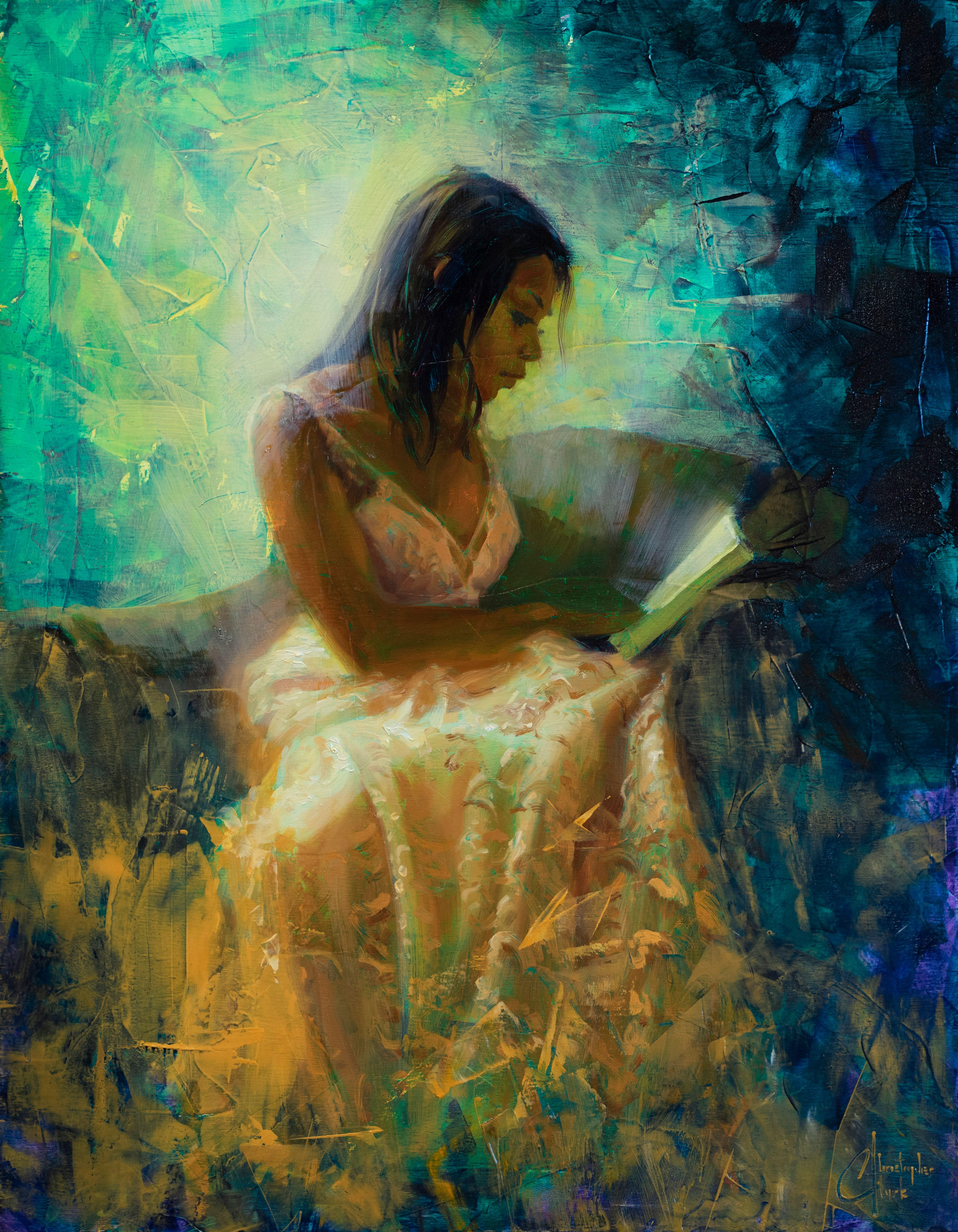 "Reading" Oil Painting