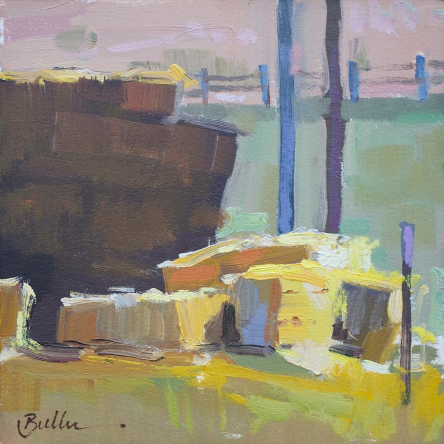 Samantha Buller Still-Life Painting - "Warm Farm Day" Oil Painting