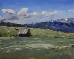 "Mountain Cabin" Oil Painting