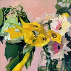 "Yellow Burst (Alla Prima)", Oil painting