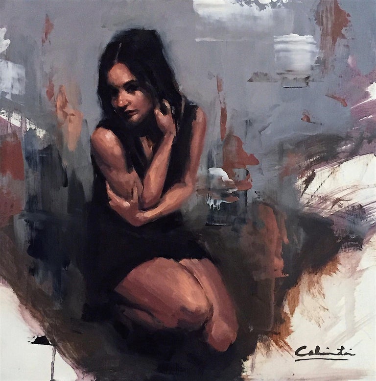 Calvin Lai Nude Painting - "Expose" Oil Painting