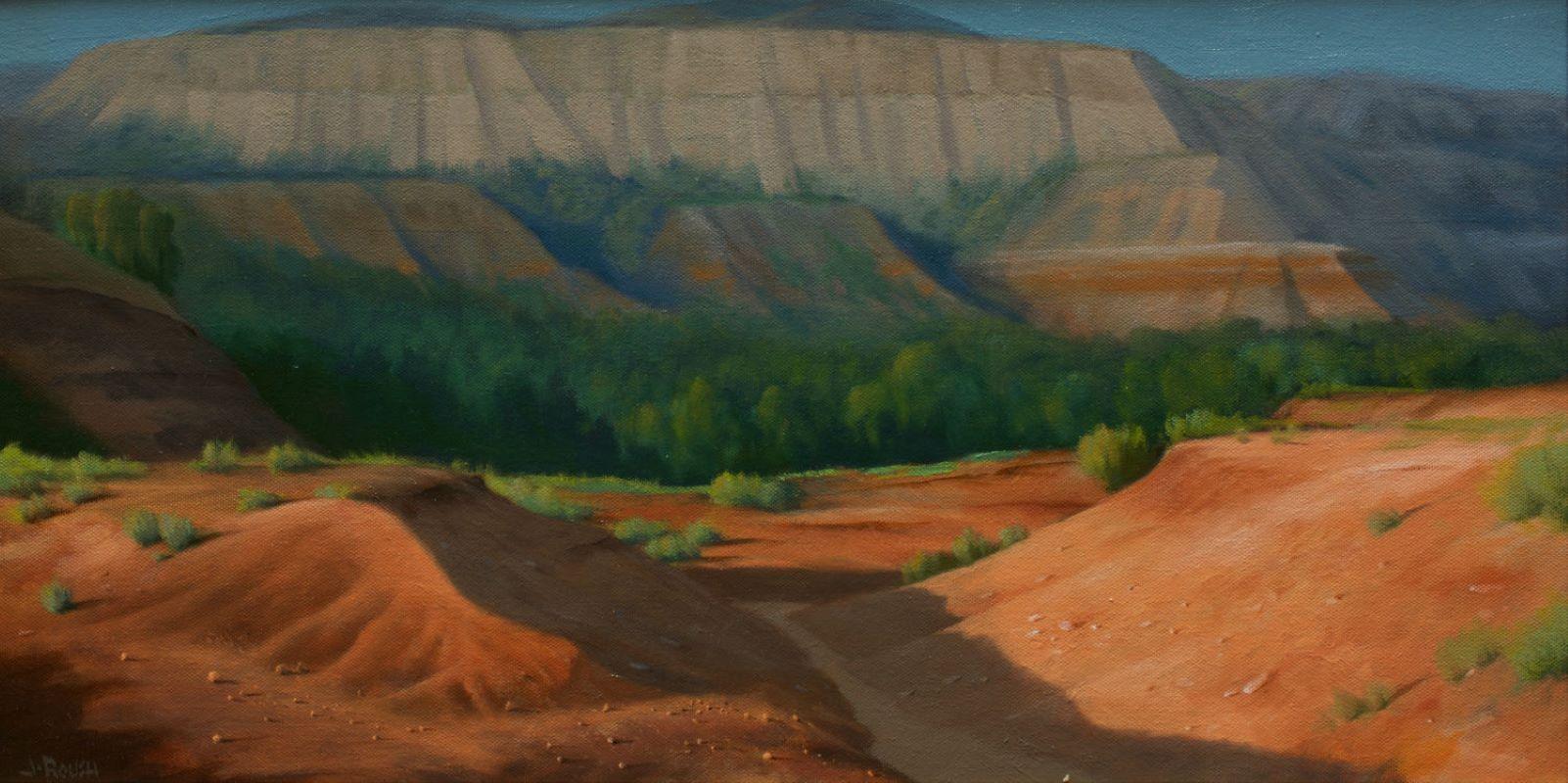 John Roush Landscape Painting - "Red Canyon", Oil Painting 