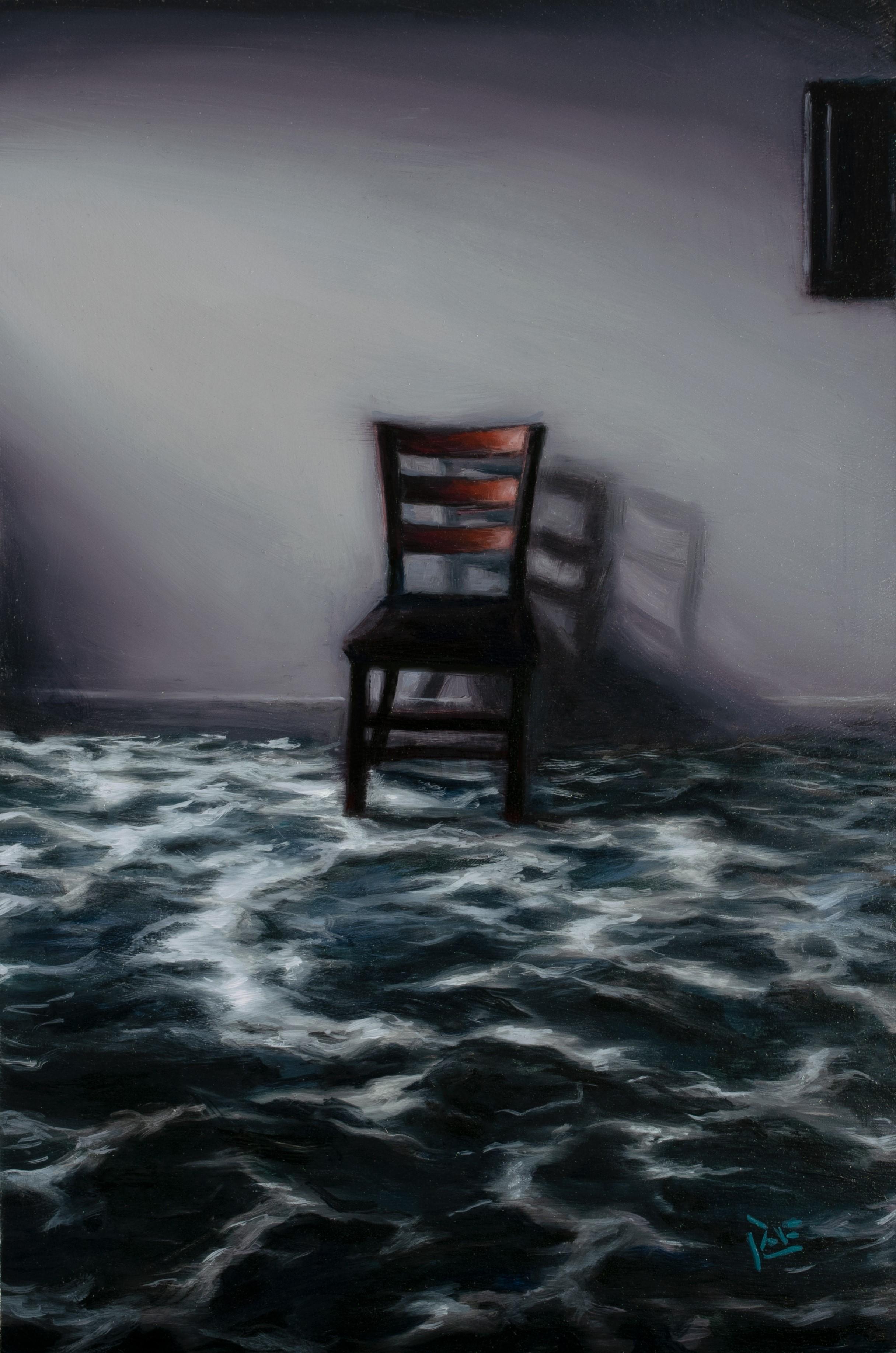 Tiffany Dae Interior Painting - "Quiet Seas", Oil painting