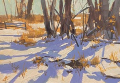 "Snow Shadows, " Gouache Painting