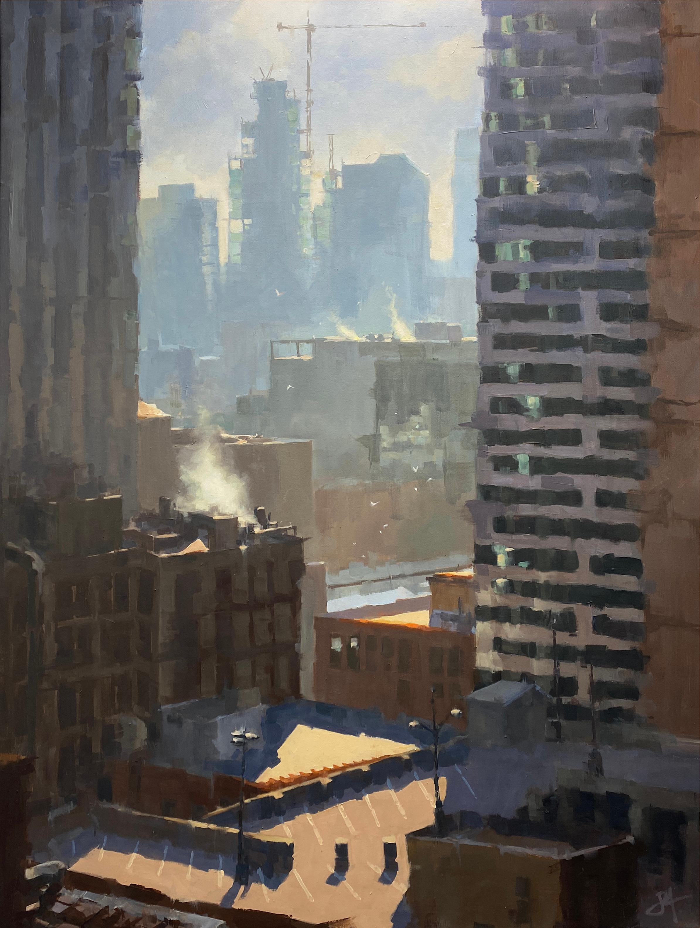 Still-Life Painting Judd Mercer - « Les géants allongés », peinture à l'huile