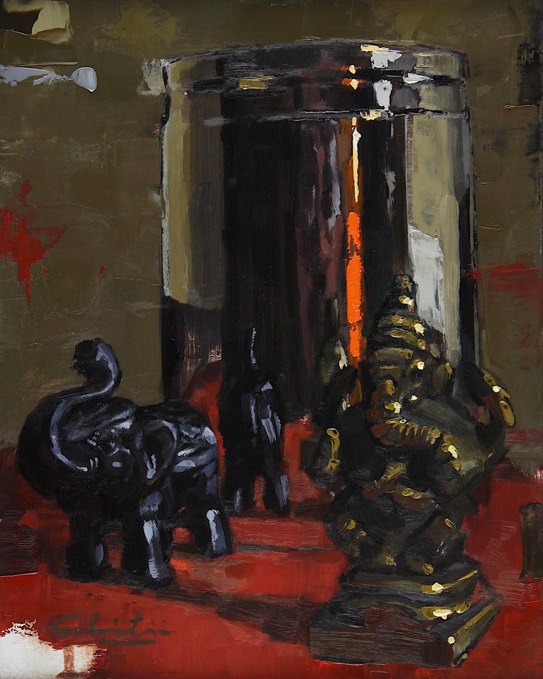 Calvin Lai "Remover of Obstacles" Oil Painting For Sale at 1stDibs