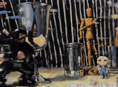 "¡Ninja!" Pintura al óleo