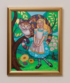 "We're all Mad Here, " Oil painting