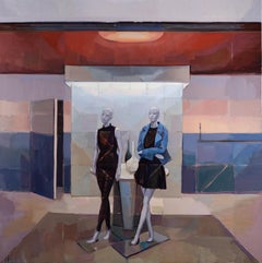 Peinture à l'huile « Mannequins »