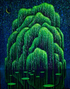 "Weeping Willow, " Oil painting