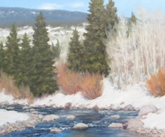 "Along the Blue River, " Oil Painting