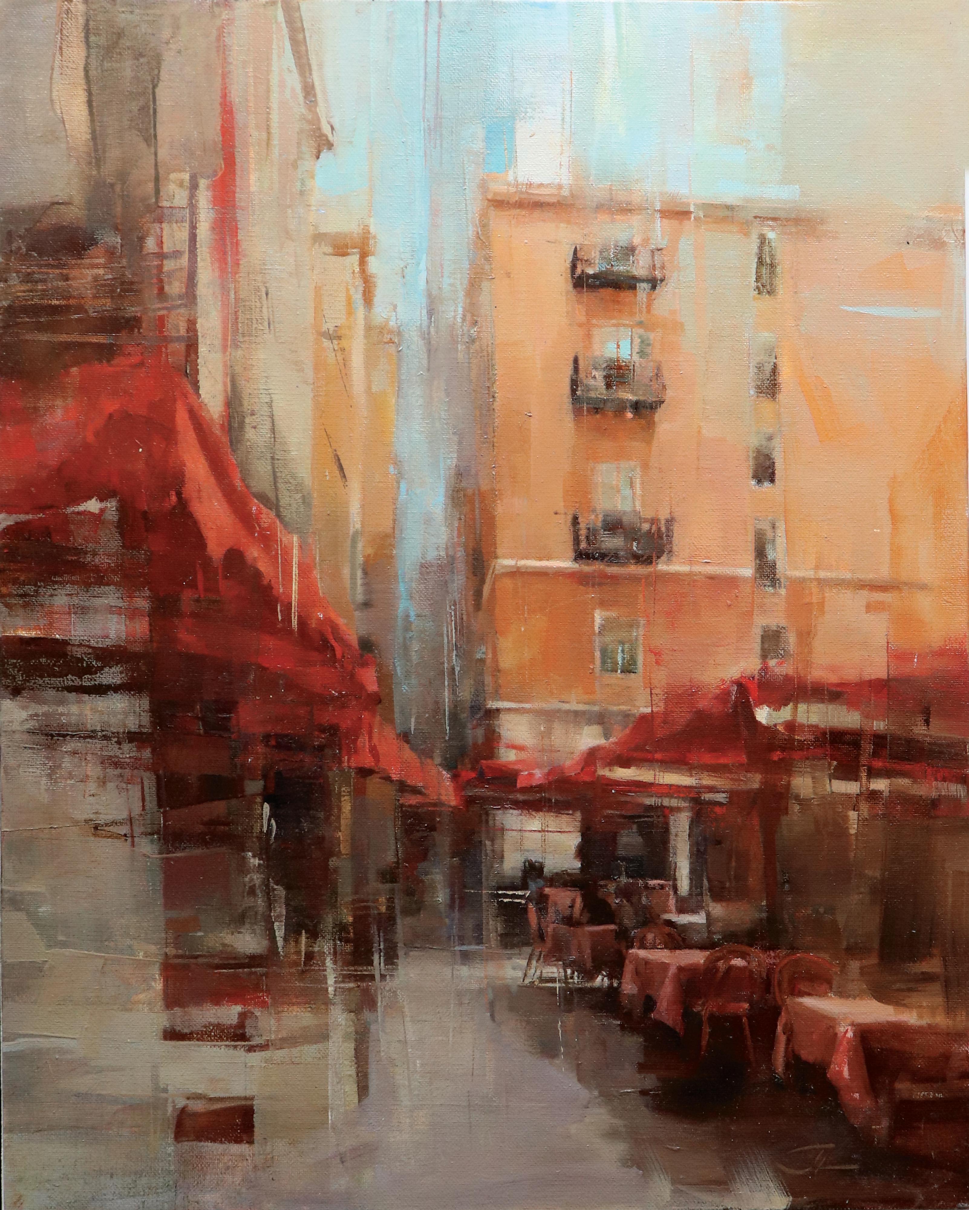 Shima Rabiee Still-Life Painting - "Nice, City of True Colors, " Oil Painting