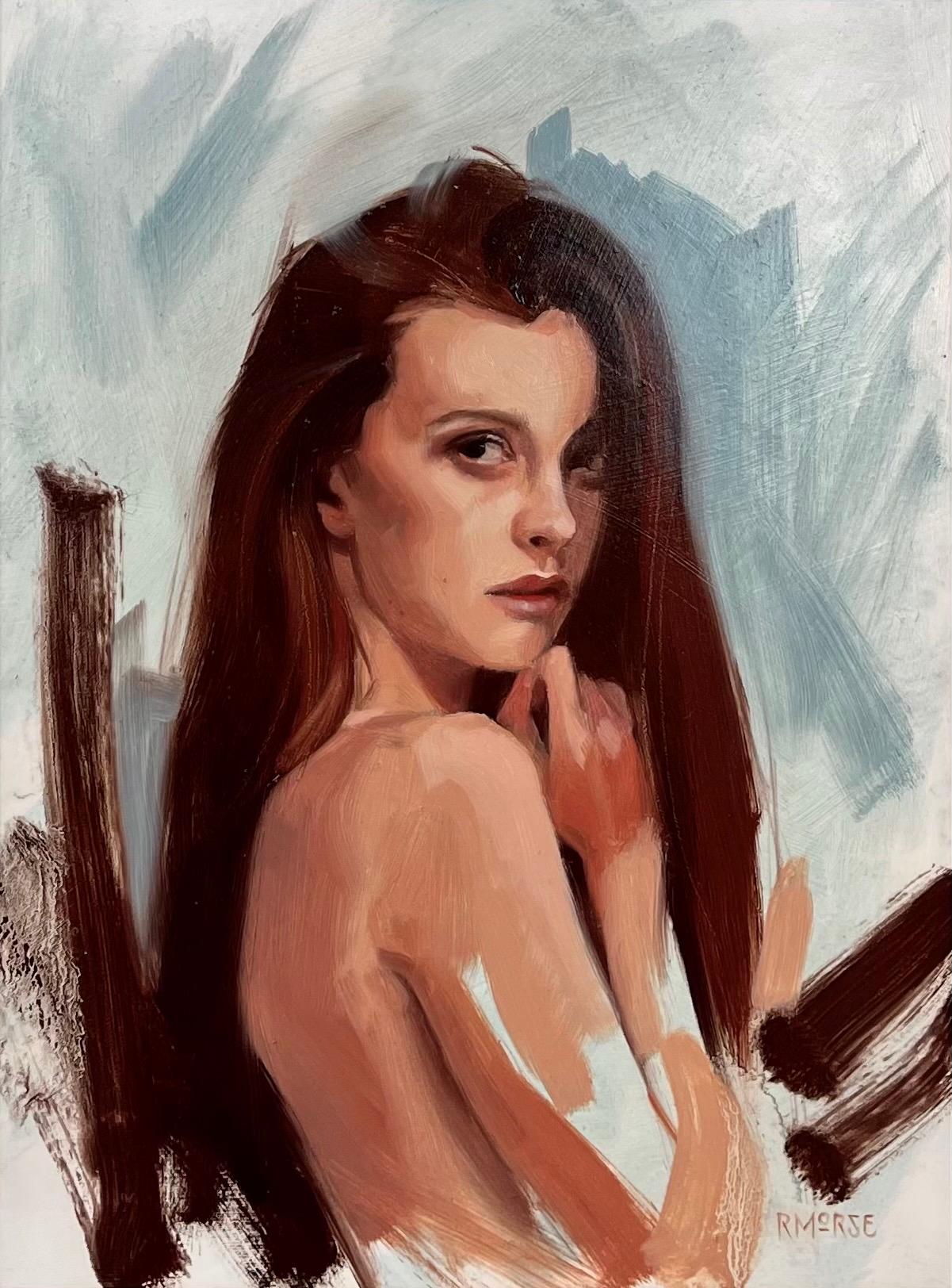 Ryan Morse Nude Painting - "Looking Back, " Oil Painting
