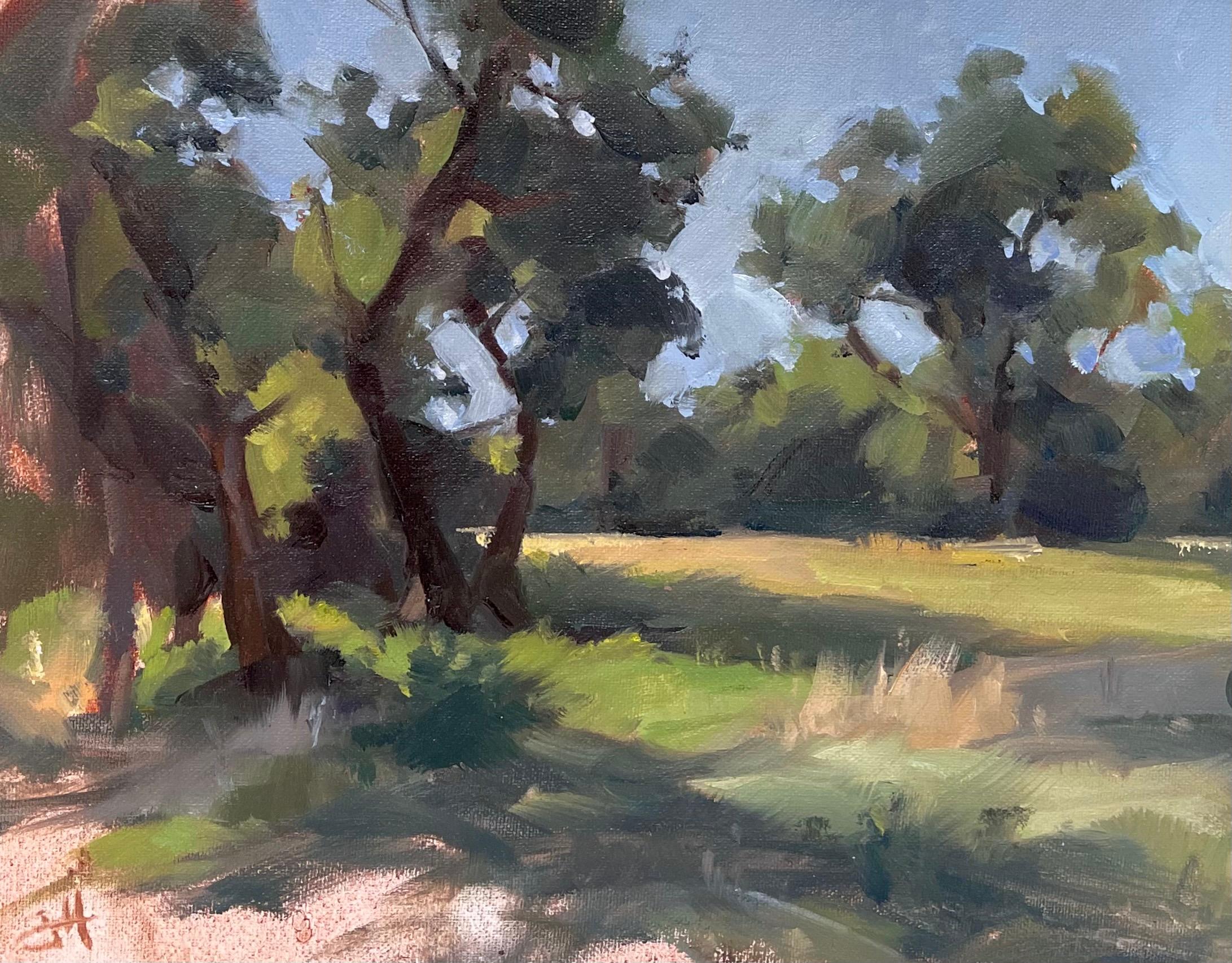 Judd Mercer Landscape Painting - "In the Shade, " Oil painting