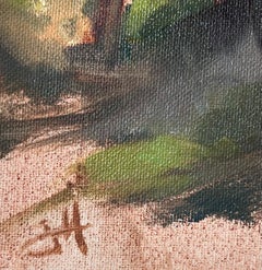 "En la sombra", pintura al óleo