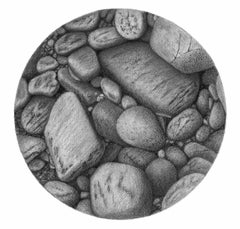 "River Rocks 1," Graphite & Charcoal Drawing