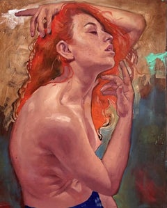 "Pintura al óleo "Sirena