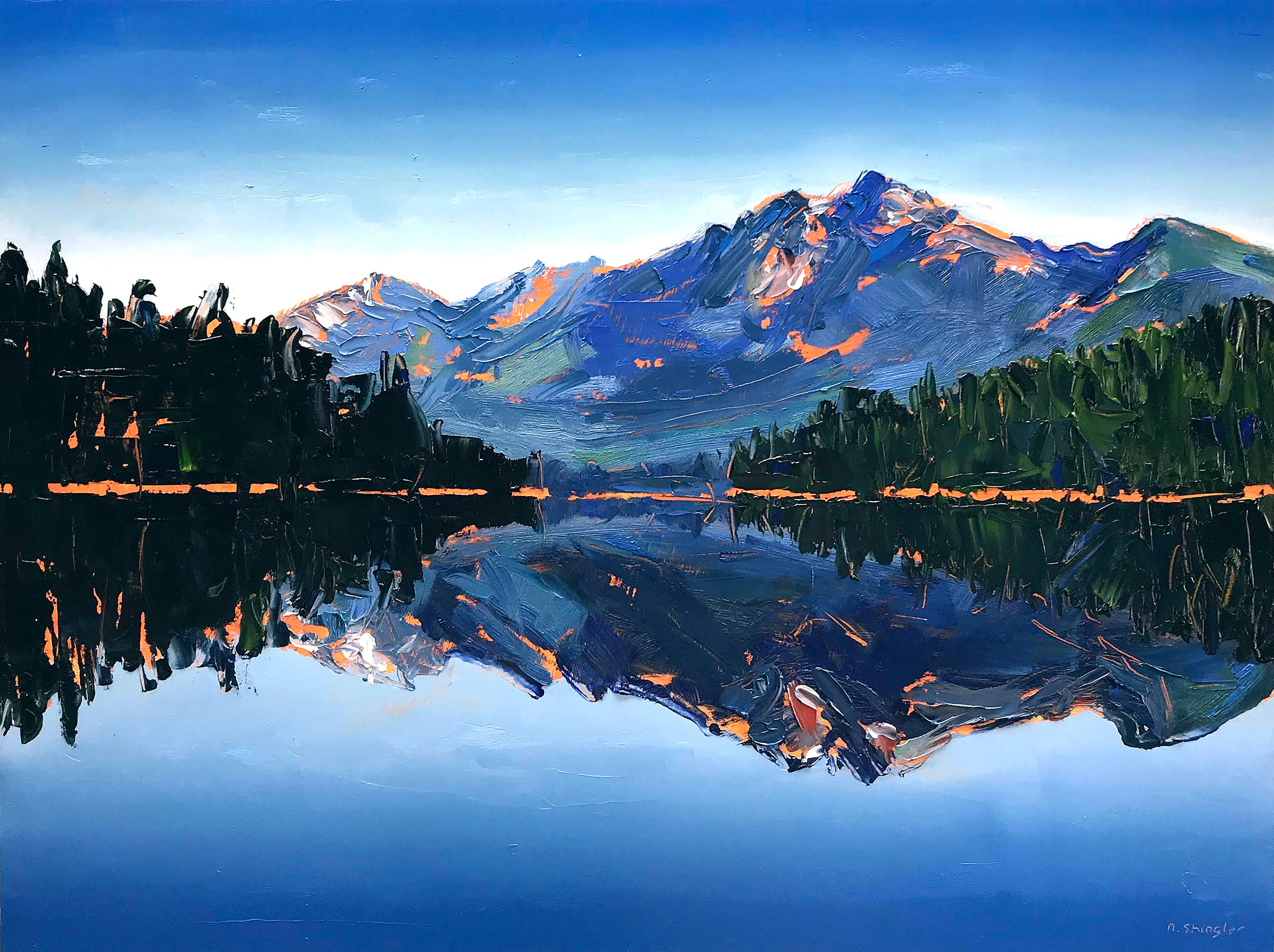 Rocky mountain national park painting original Rocky mountain art Mountains oil painting art Rocky mountain painting