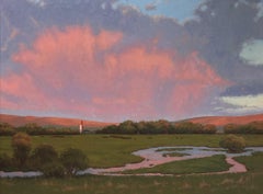 "Heaven's Blossom" - Oil Landscape Painting with Pink Cloudscape