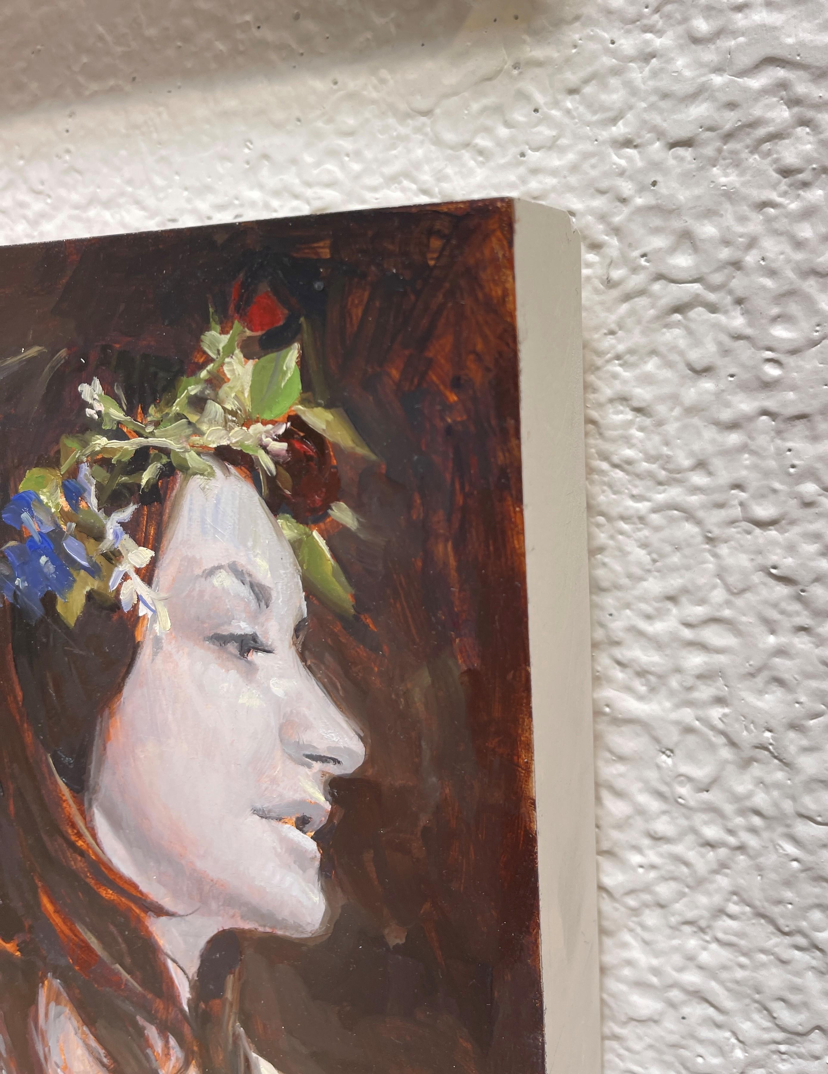 Ninfa V - Portrait Painting Nero di Jane Radstrom