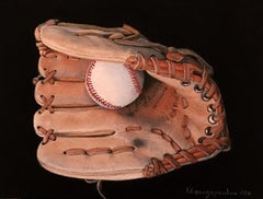 "Old Glove and Ball" Pastel Drawing 