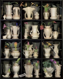 Destiny Bouquet - Shelf grid still life photomontage with vases & flowers