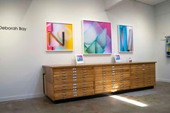 Probability Theory - Atmospheric purple, blue, & green geometric light abstract