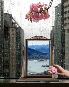 Spring Predictor (Vancouver) - Pink peonies & rain, artist studio still life