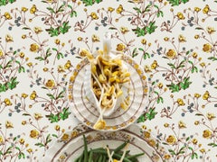 Spode Buttercup with Beans - Green & yellow string beans & sprouts still life