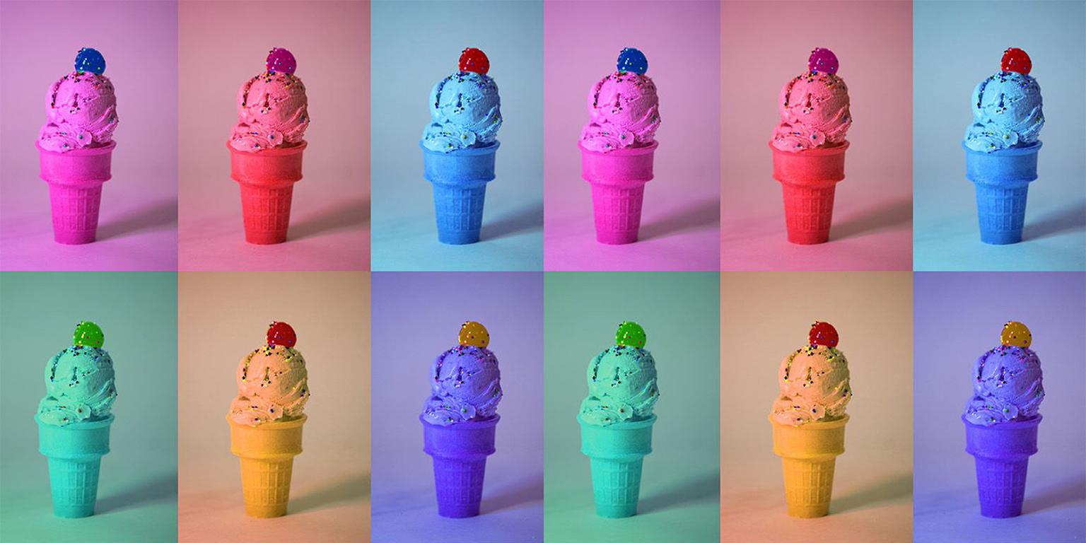 ice cream cone collage