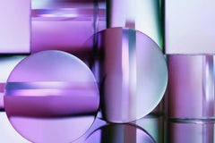 Spherical Harmonics - Royal purple abstract circles, geometric color & light
