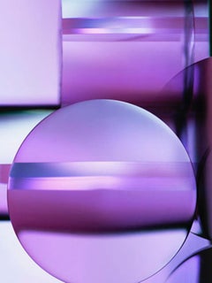 Spherical Harmonics - Royal purple abstract circles, geometric color & light