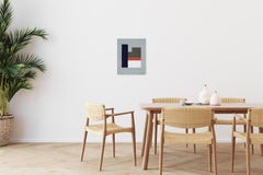 Summer Constructivist Window, Patchwork Compositions, Green Geometric Tapestry